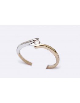 BICOLOR RING ''BERLIN'' MET 0.10 CRT HSI